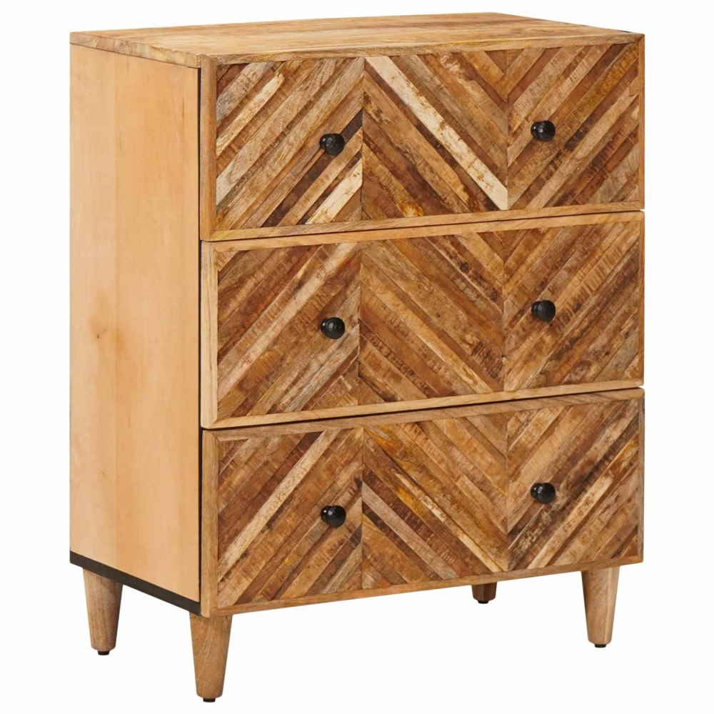 vidaXL Förvaringsskåp Brun 60 x 33,5 x 75 cm Massivt mangoträ