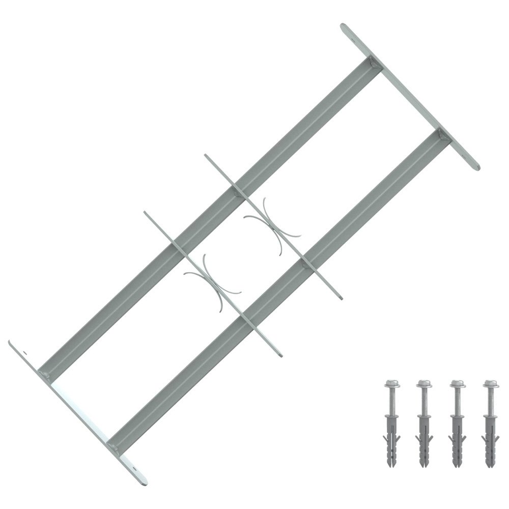 vidaXL Säkerhetsgaller för Fönster med 2 Korskåpor 3 pcs 430-740 mm