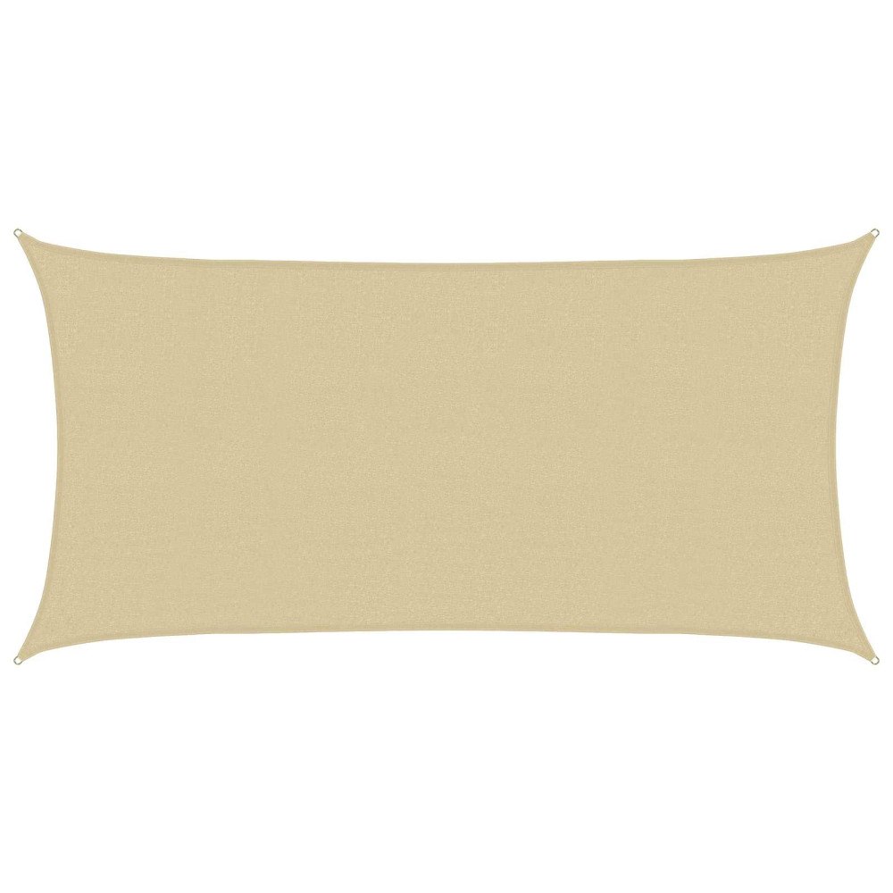 vidaXL Solsätt segel Beige 2,5 x 6 m HDPE