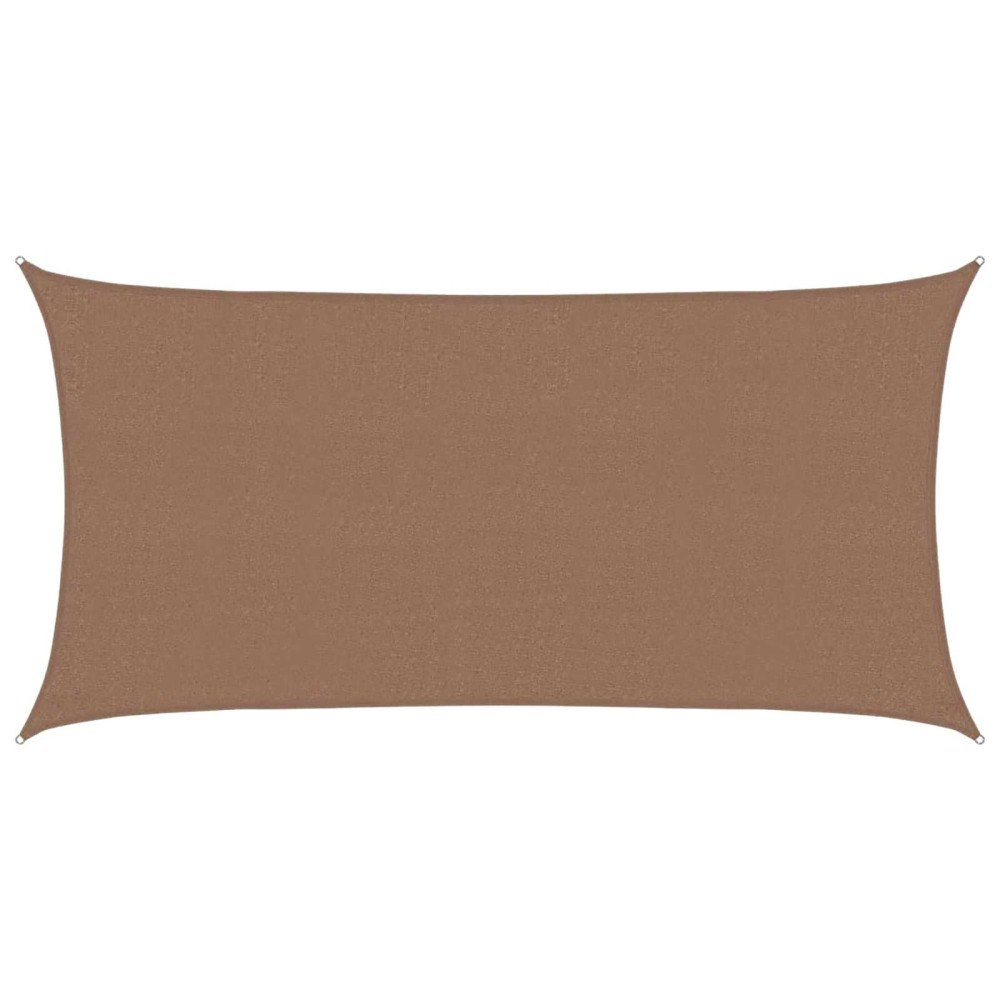 vidaXL Solsätt segel Taupe 2 x 6 m HDPE