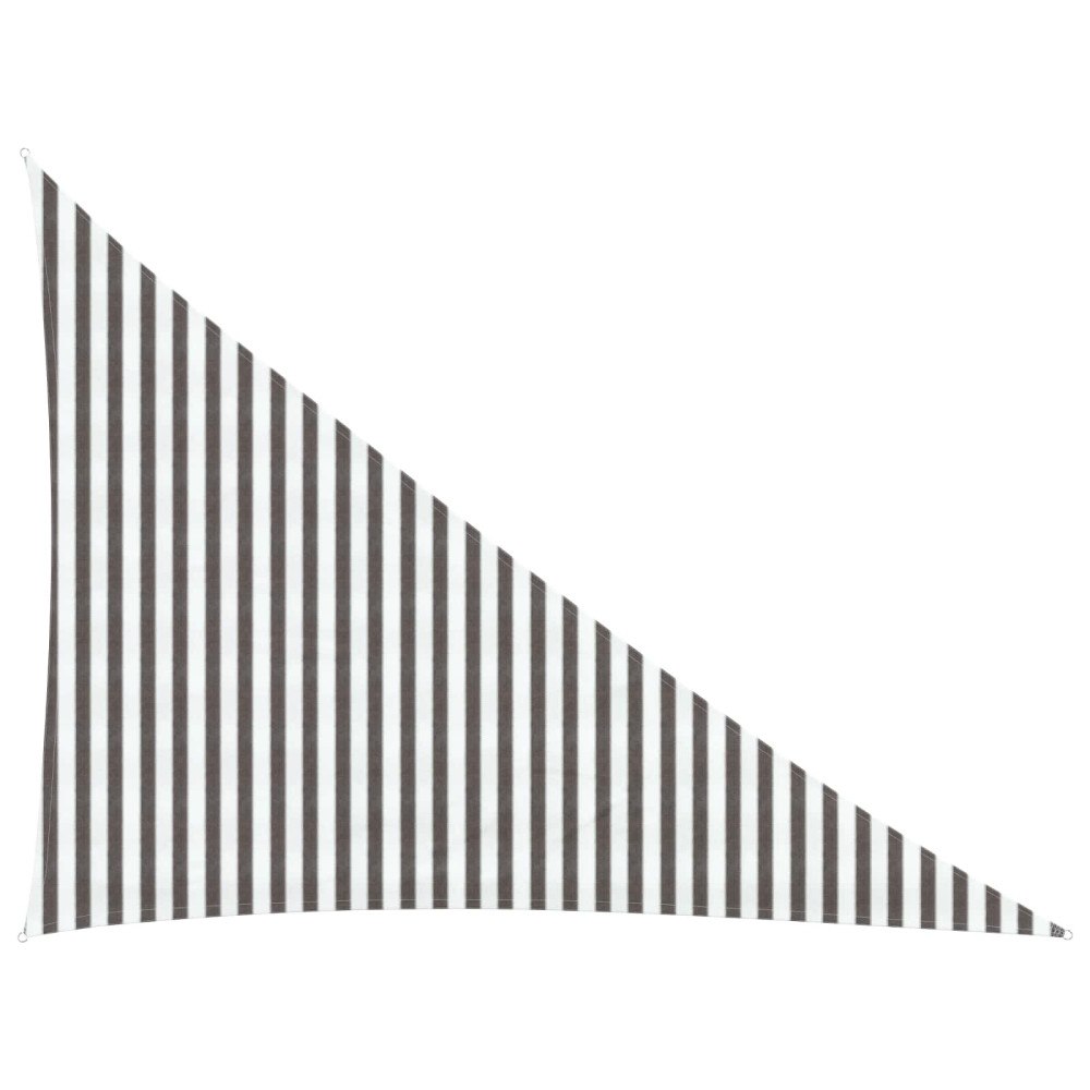 vidaXL Solsätt segel Ljusgrå och vit. 3 x 4 x 5 m HDPE