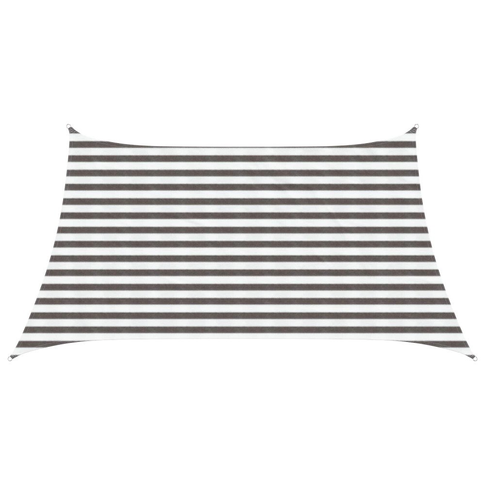 vidaXL Solsätt segel Ljusgrå och vit. 3 / 4 x 2 m HDPE