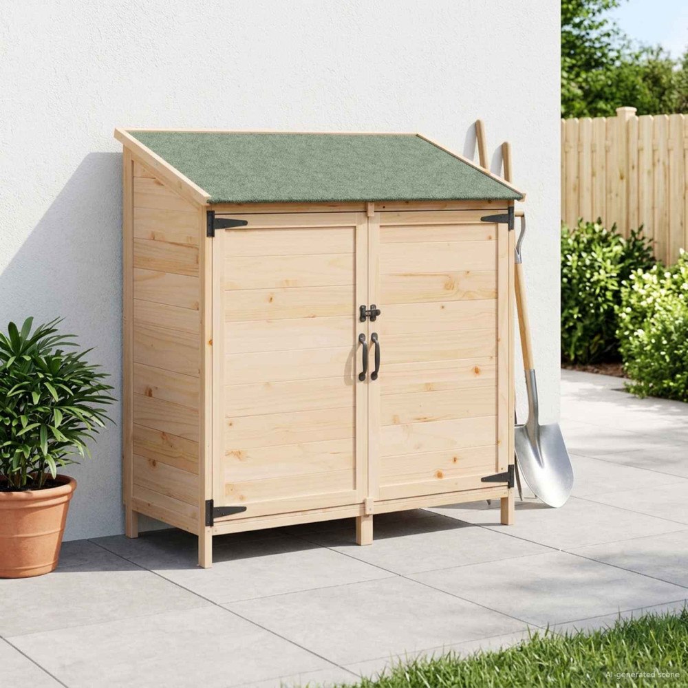 vidaXL Trädgårdshus Naturlig 106,5 x 56 x 113,5 cm Konstruerat trä