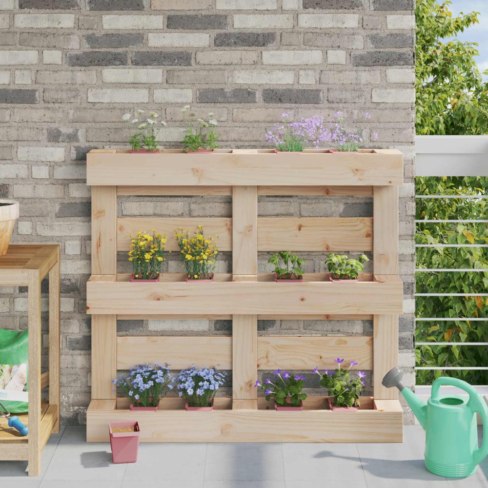 vidaXL Blomlådor för Euro-pallar 24 pcs Brun 13,5 x 9 x 9,5 cm