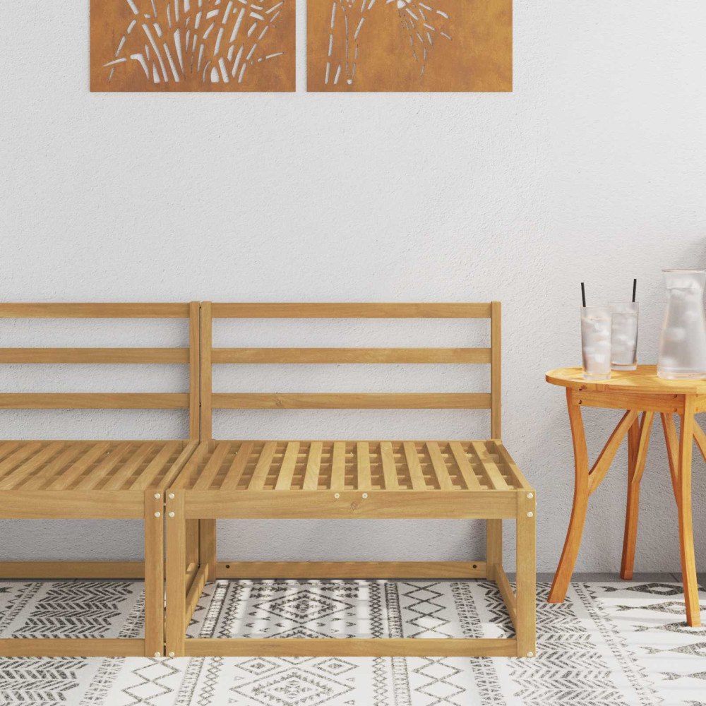 vidaXL Utomhus Mellansoffa Vit 79 x 83 x 73 cm