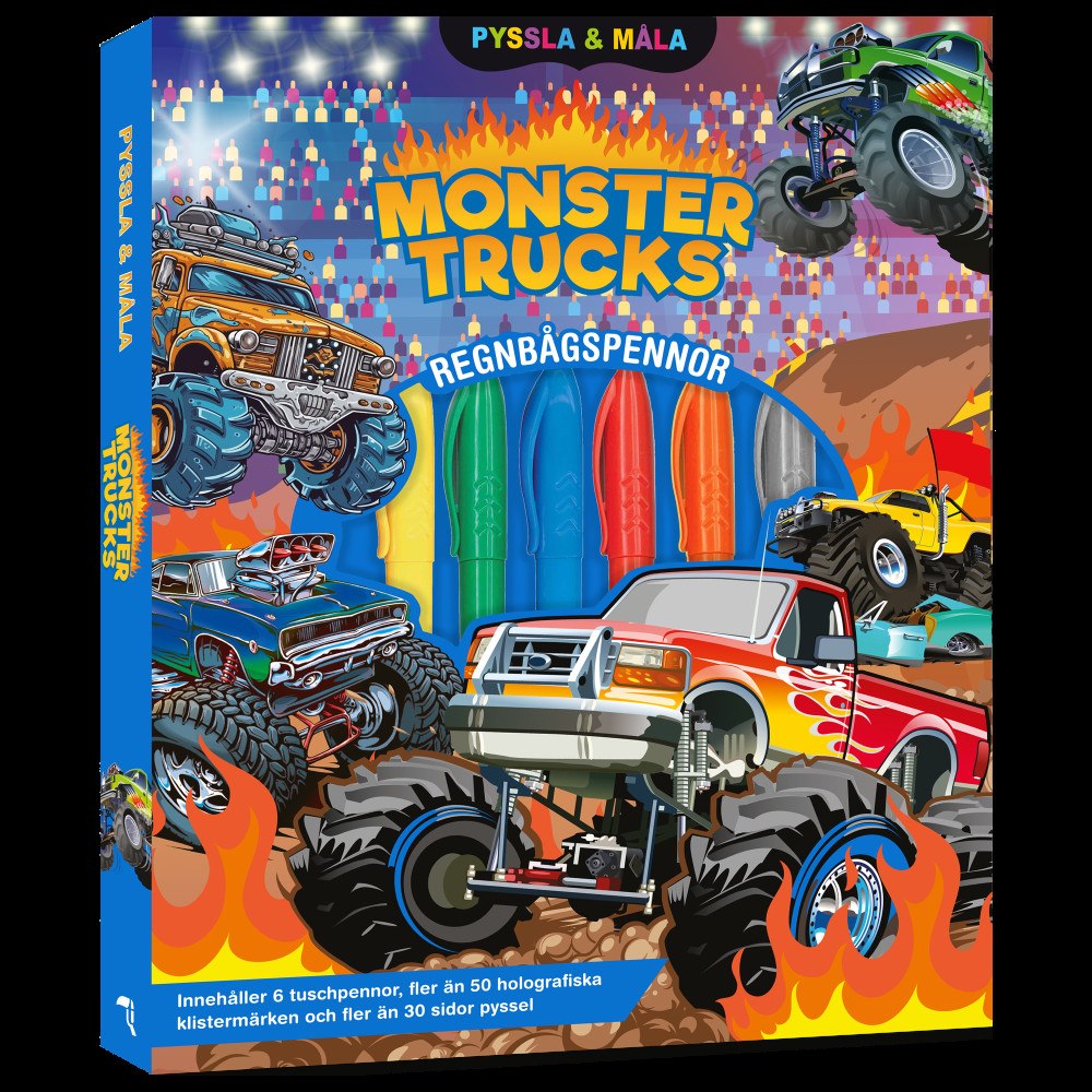 Tukan Förlag Pyssla och måla Monstertrucks (bok)