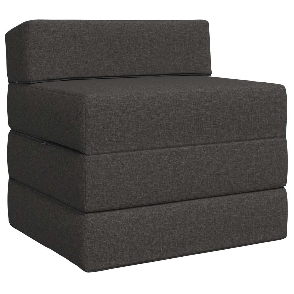 vidaXL Fällbar Soffbed Mörkgrå 200 x 70 x 10 cm Tyg
