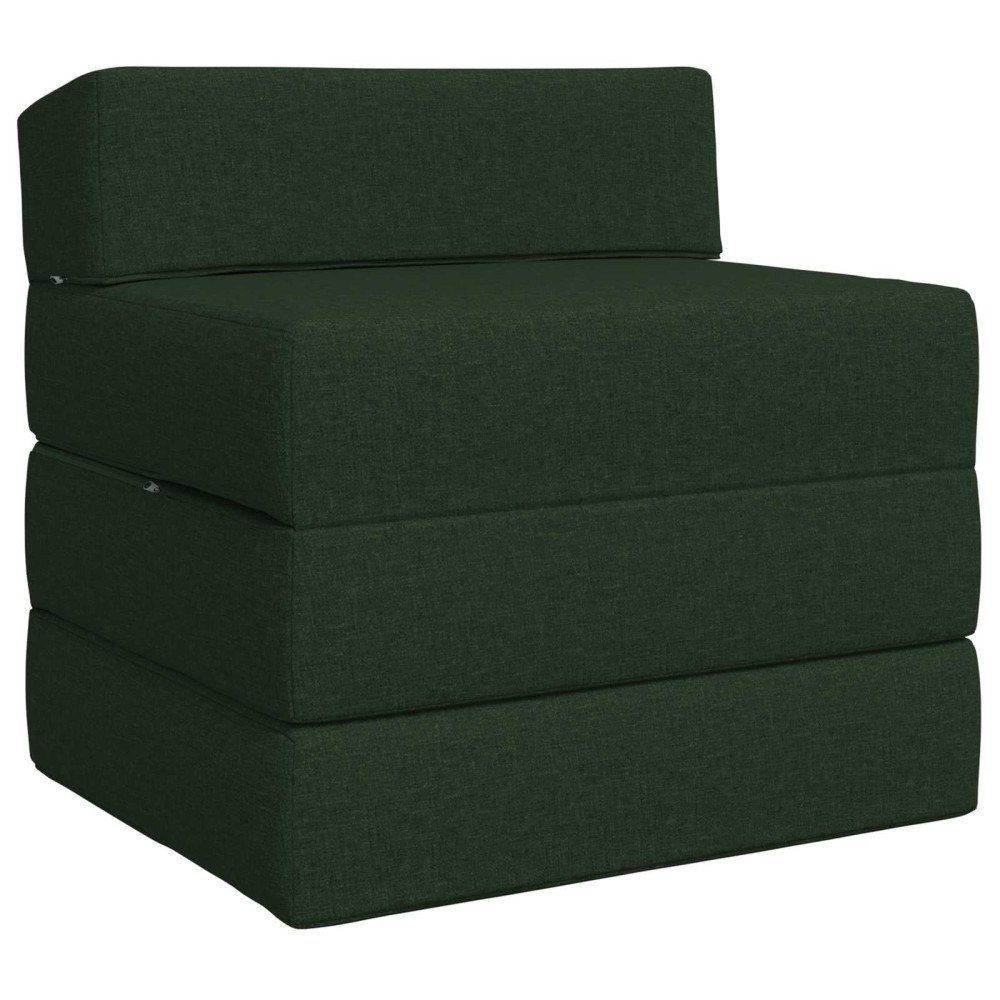 vidaXL Fällbar Soffbed Mörkgrön 200 x 70 x 10 cm Tyg