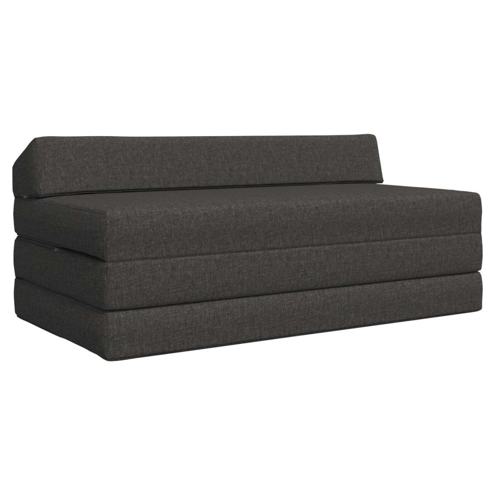 vidaXL Fällbar Soffbedmadras Mörkgrå 120 x 60 x 49 cm Tyg