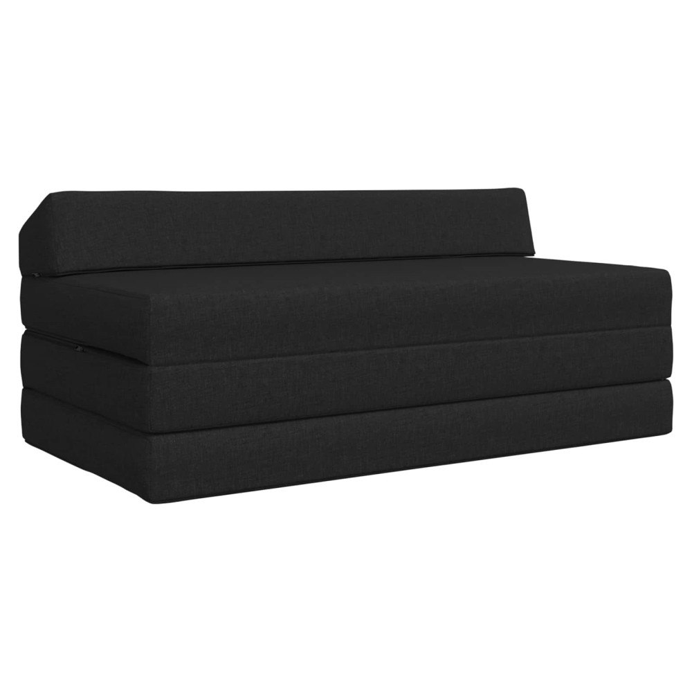 vidaXL Fällbar Soffbed Svart 120 x 60 x 49 cm Tyg