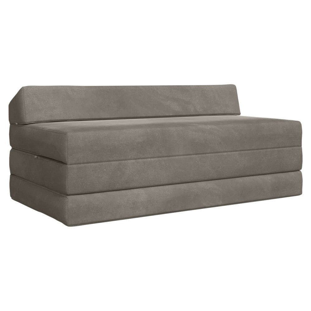 vidaXL Fällbar Soffbed Ljusgrå 120 x 60 x 49 cm Tyg