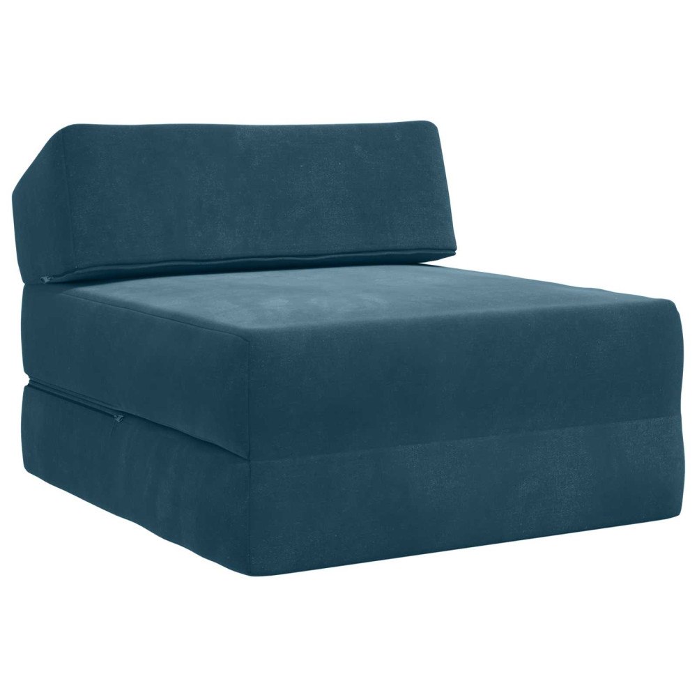 vidaXL Fällbar Soffbed Blå 60 x 70 x 41 cm Tyg
