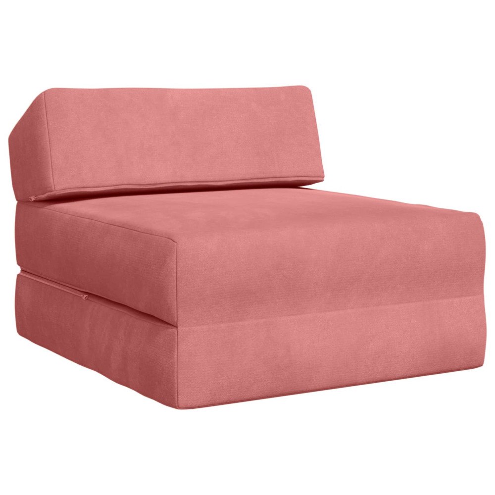 vidaXL Fällbar Soffbed Rosa 60 x 70 x 41 cm Tyg
