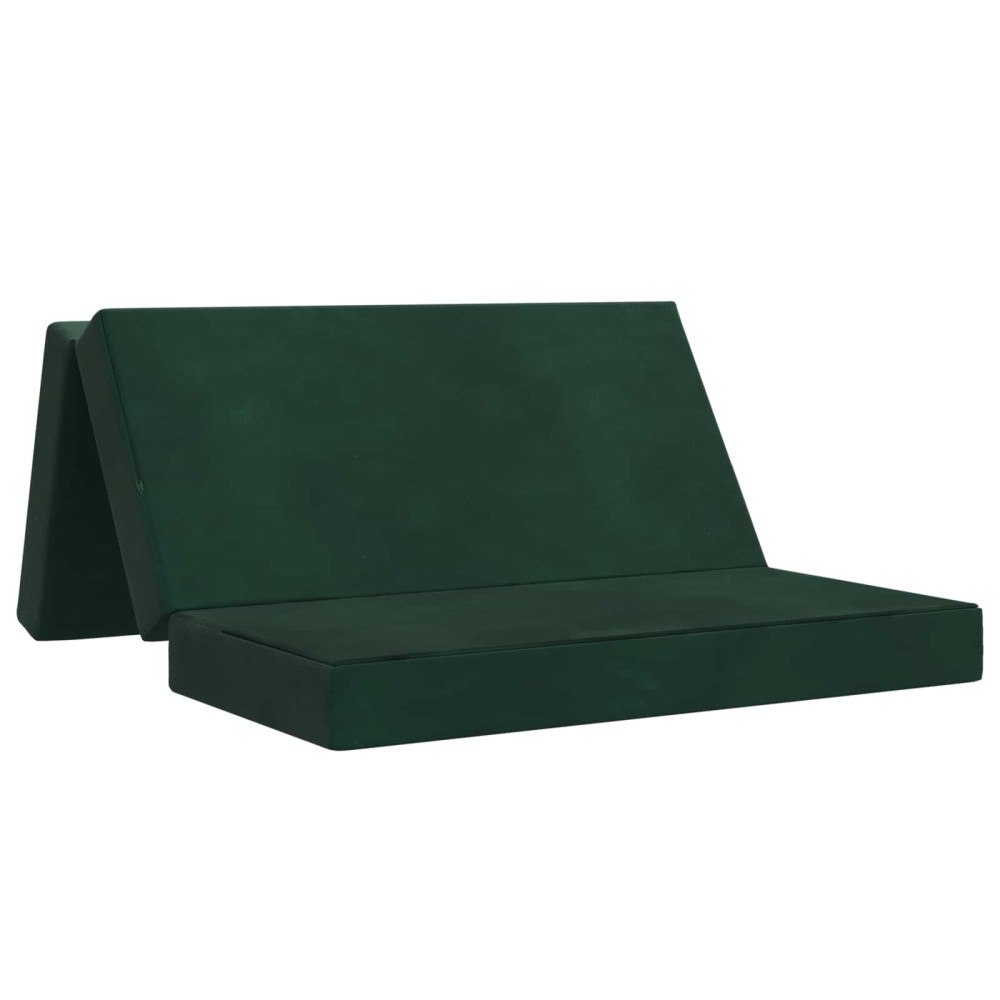 vidaXL Fällbar Soffbed 120 x 67 x 45 cm Mörkgrön