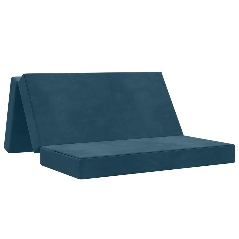 vidaXL Fällbar Soffbed 140 x 67 x 45 cm Blå