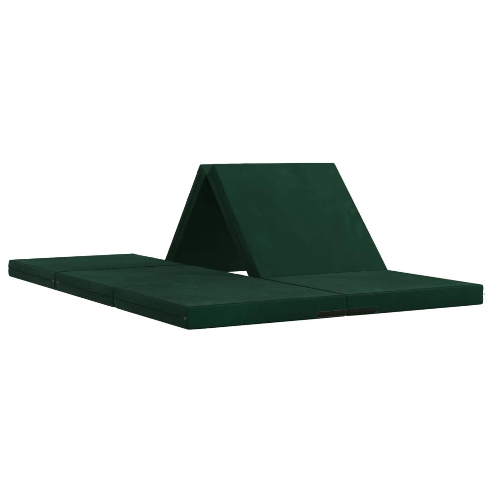 vidaXL Fällbar Soffbed 140 x 67 x 45 cm Mörkgrön