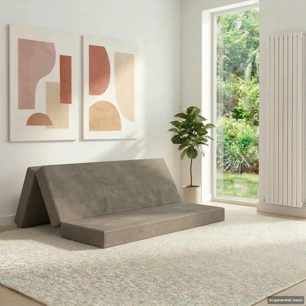 vidaXL Fällbar Soffbed 160 x 67 x 45 cm Ljusgrå