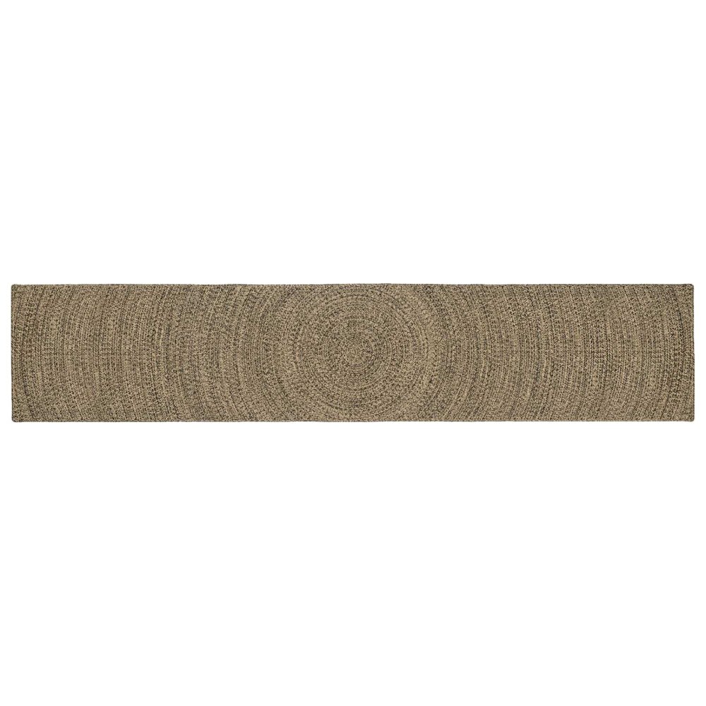 vidaXL Områdesmattor Naturlig och svart 60 x 400 cm Jute
