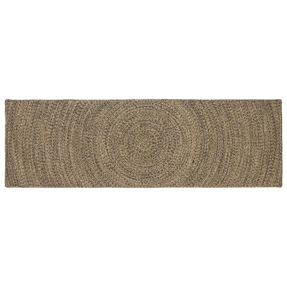 vidaXL Områdesmattor Naturlig och svart 80 x 200 cm Jute