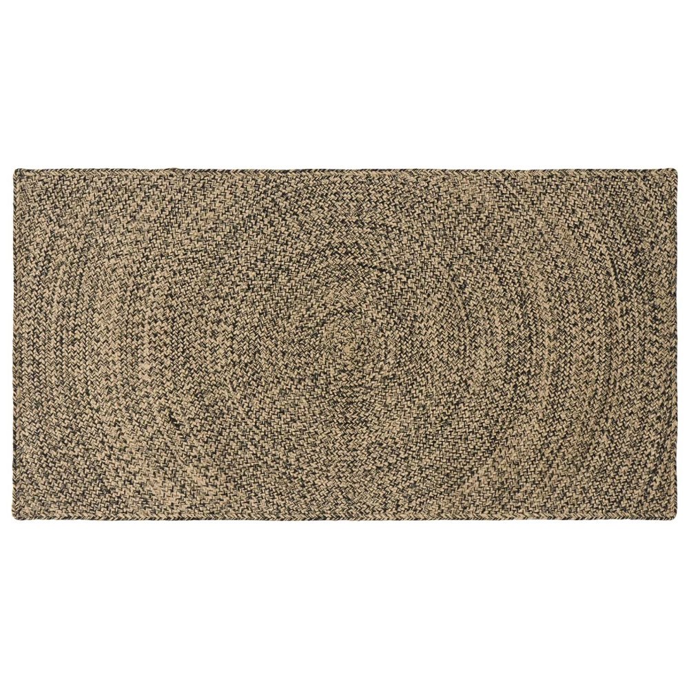 vidaXL Områdesmattor Naturlig och svart 100 x 200 cm Jute