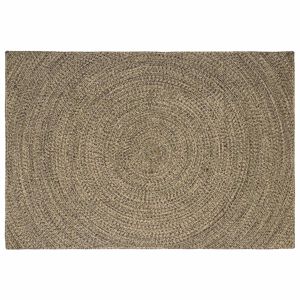 vidaXL Områdesmattor Naturlig och svart 240 x 340 cm Jute