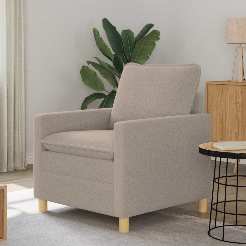 vidaXL Soffa Ljusgrå 76 x 81 x 87,5 cm Tyg