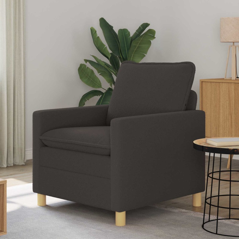 vidaXL Soffa Mörkgrå 76 x 81 x 87,5 cm Tyg