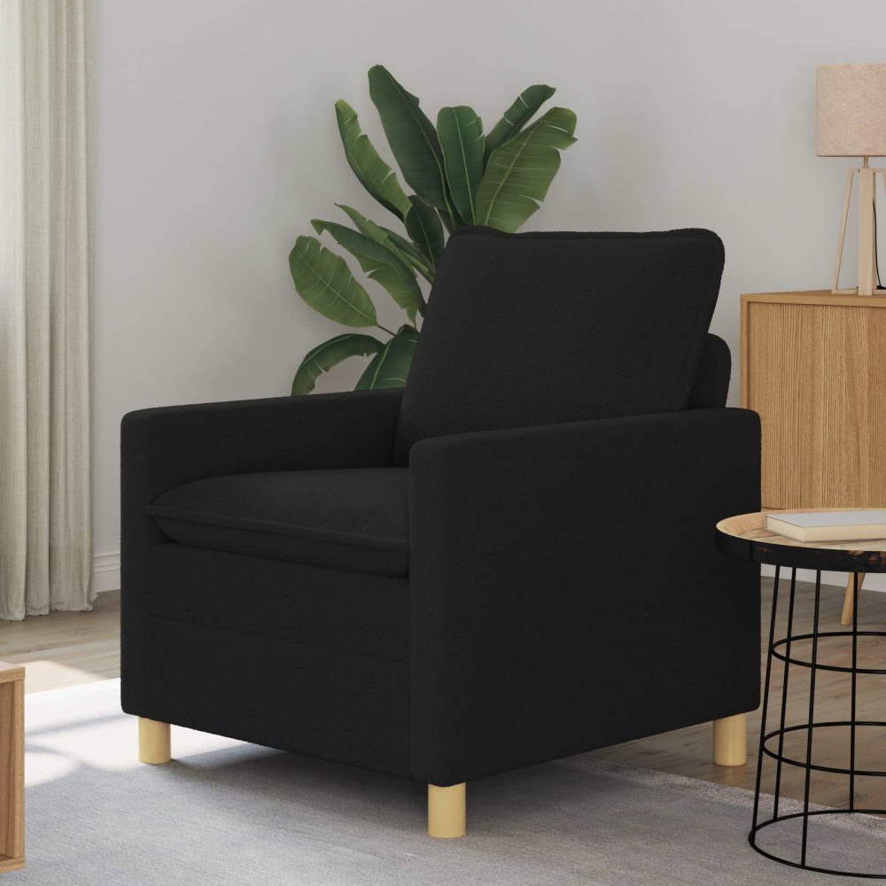 vidaXL Soffa Svart 76 x 81 x 87,5 cm Tyg