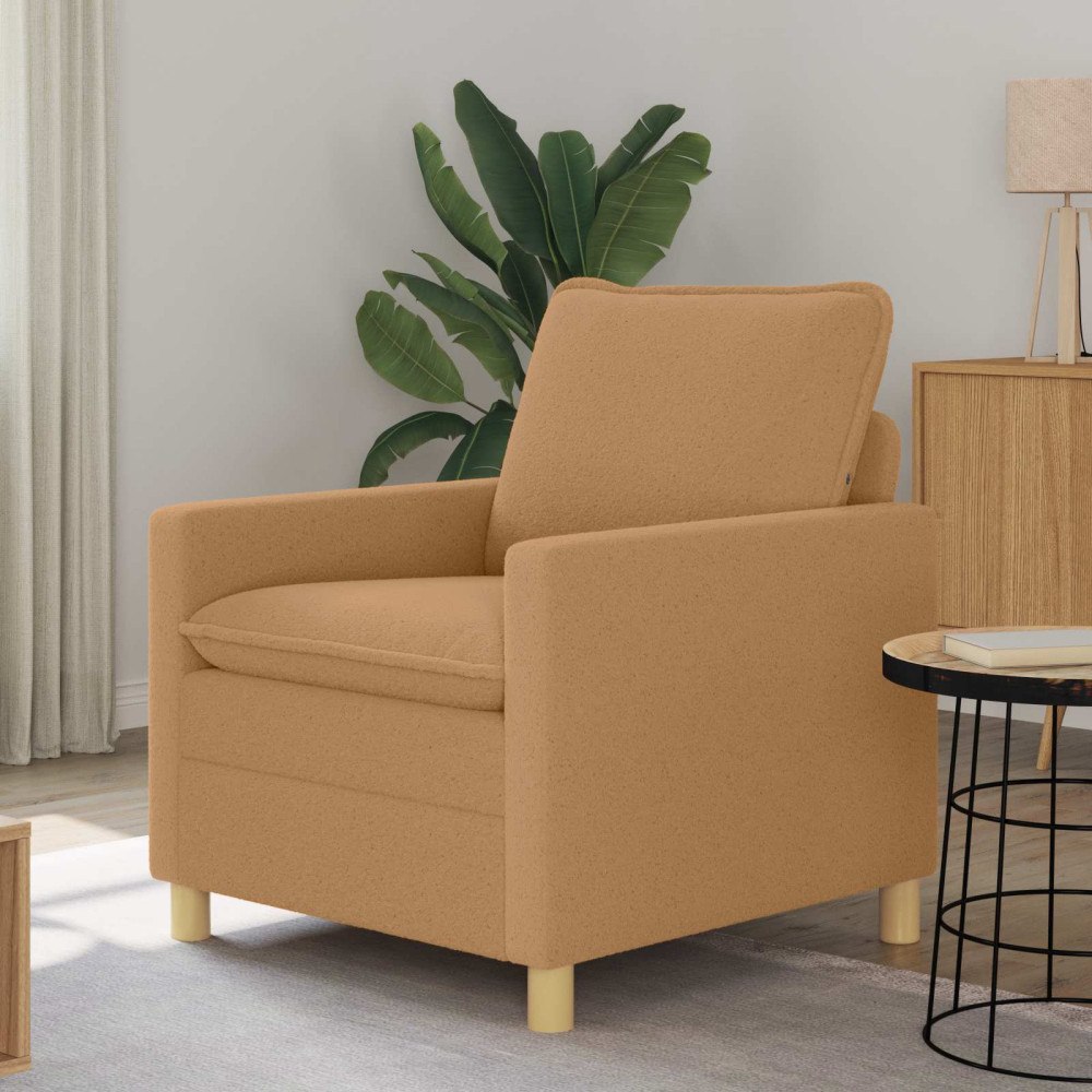 vidaXL Soffa Beige 76 x 81 x 87,5 cm Tyg