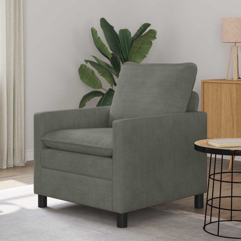 vidaXL Soffa Ljusgrå 76 x 81 x 87,5 cm Tyg