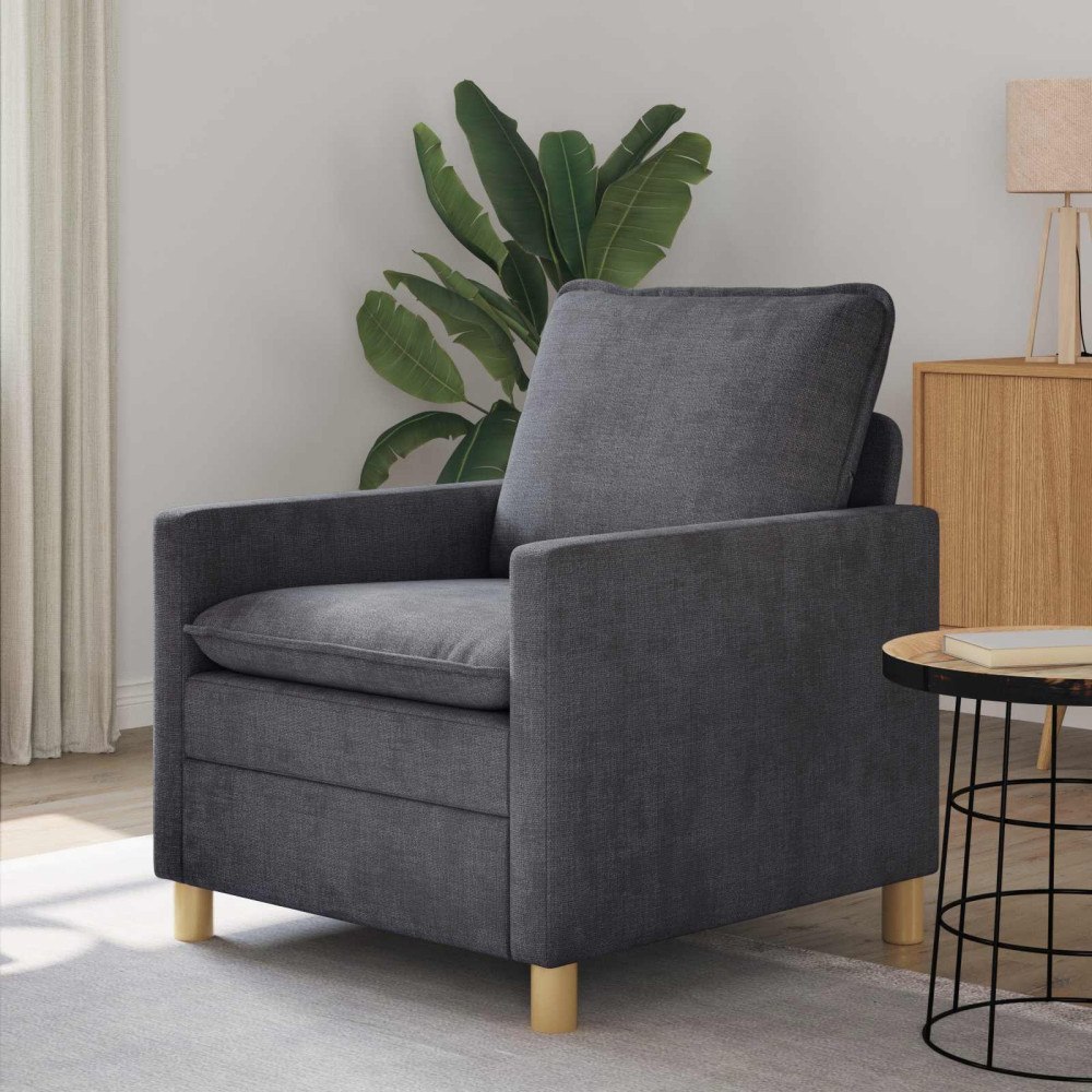 vidaXL Soffa Mörkgrå 76 x 81 x 87,5 cm Polyester