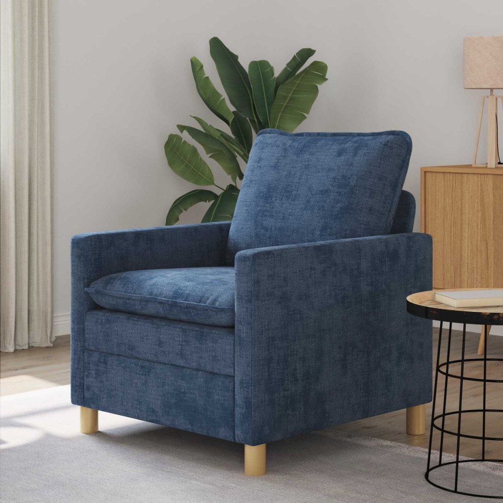 vidaXL Soffa Blå 76 x 81 x 87,5 cm Polyester