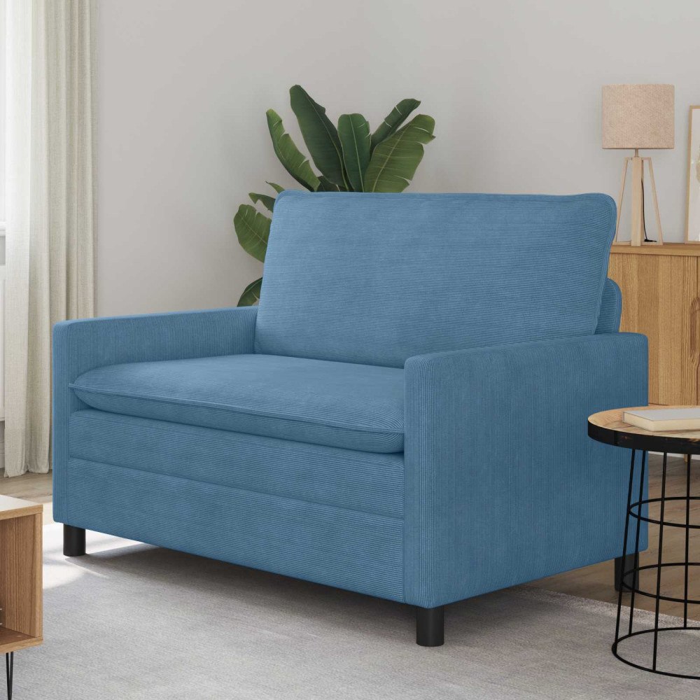 vidaXL Soffa Blå 126 x 81 x 87,5 cm Tyg