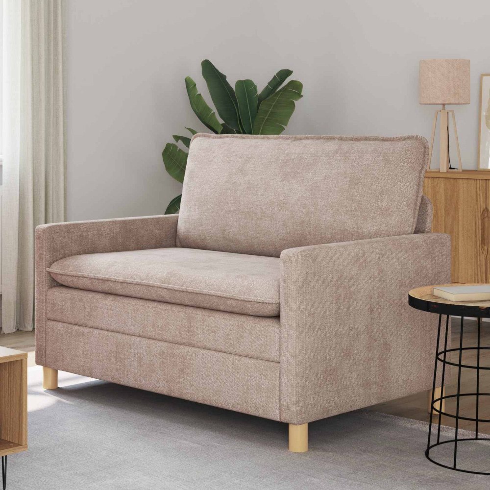 vidaXL Soffa Beige 126 x 81 x 87,5 cm Polyester