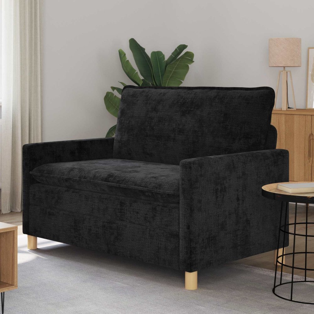 vidaXL Soffa Svart 126 x 81 x 87,5 cm Polyester