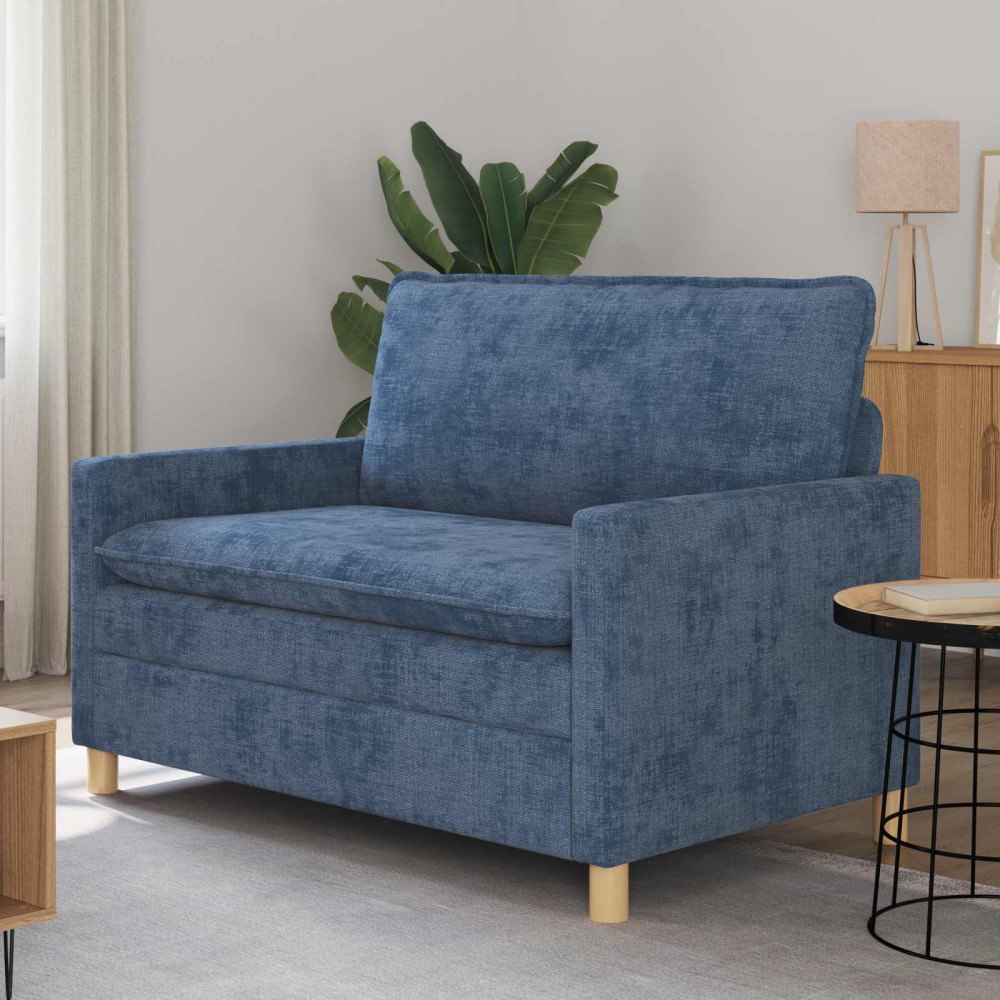 vidaXL Soffa Blå 126 x 81 x 87,5 cm Polyester