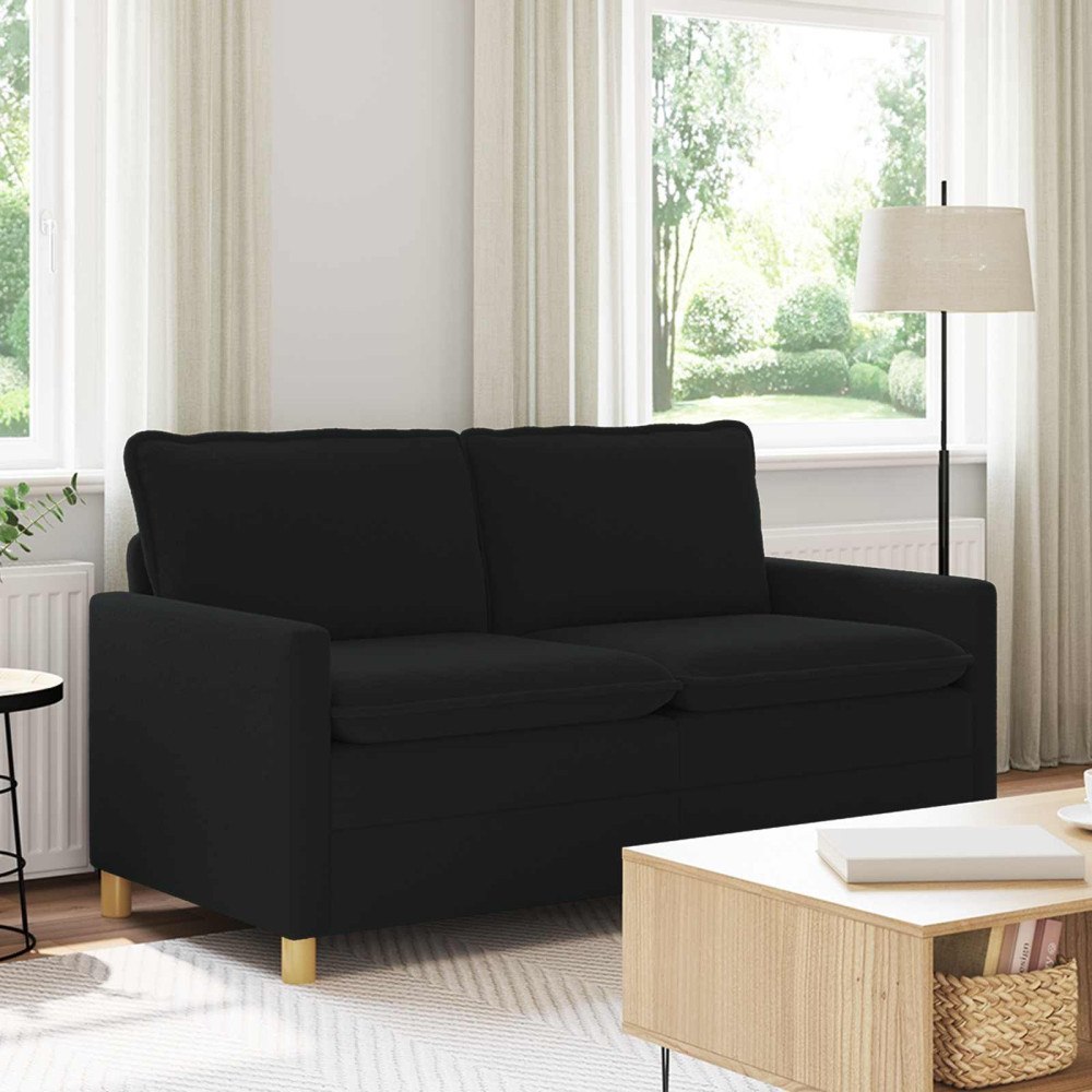 vidaXL Soffa Svart 156 x 81 x 87,5 cm Tyg