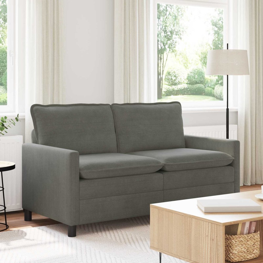 vidaXL Soffa Ljusgrå 156 x 81 x 87,5 cm Tyg