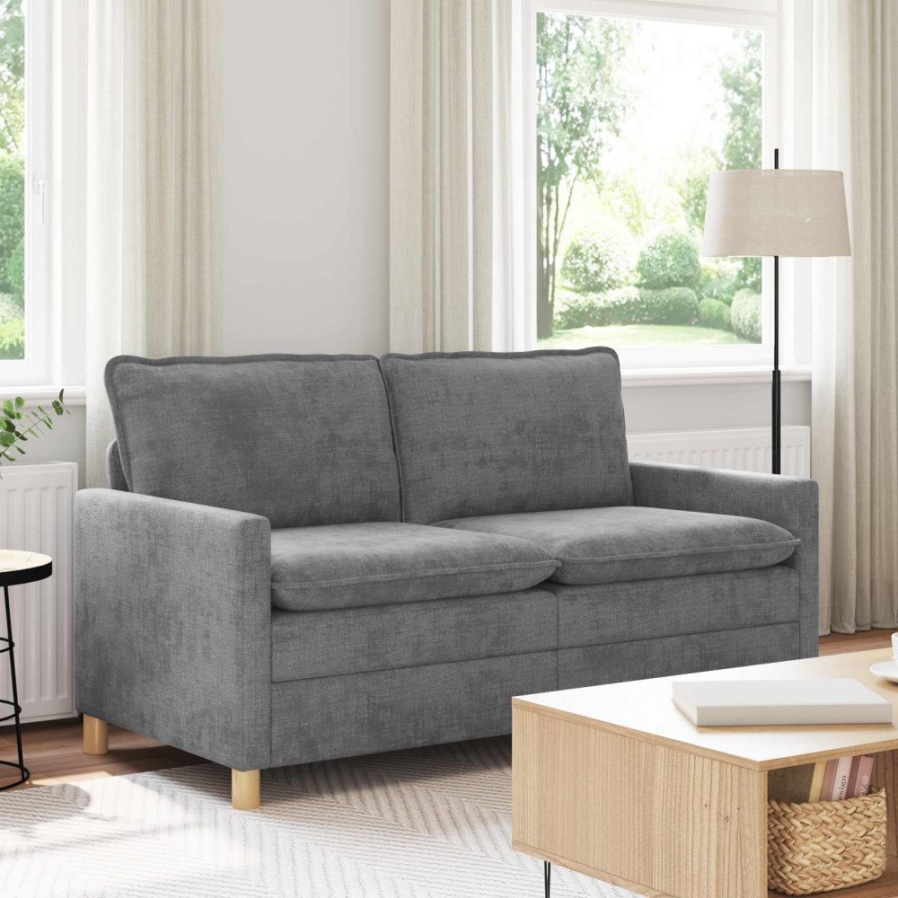 vidaXL Soffa Ljusgrå 156 x 81 x 87,5 cm Polyester