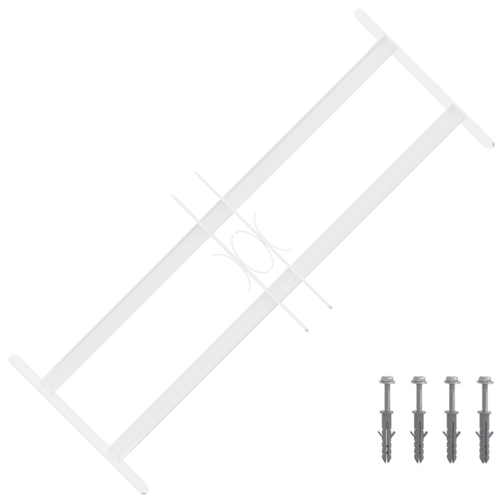 vidaXL Säkerhetsgaller för Fönster med 2 Korskåpor 43-74 cm