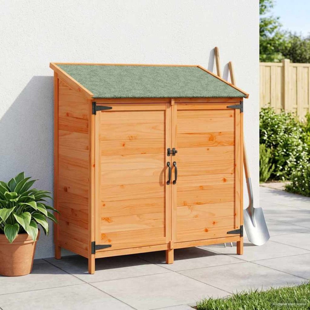 vidaXL Trädgårdshus Brun 106,5 x 56 x 113,5 cm Konstruerat trä
