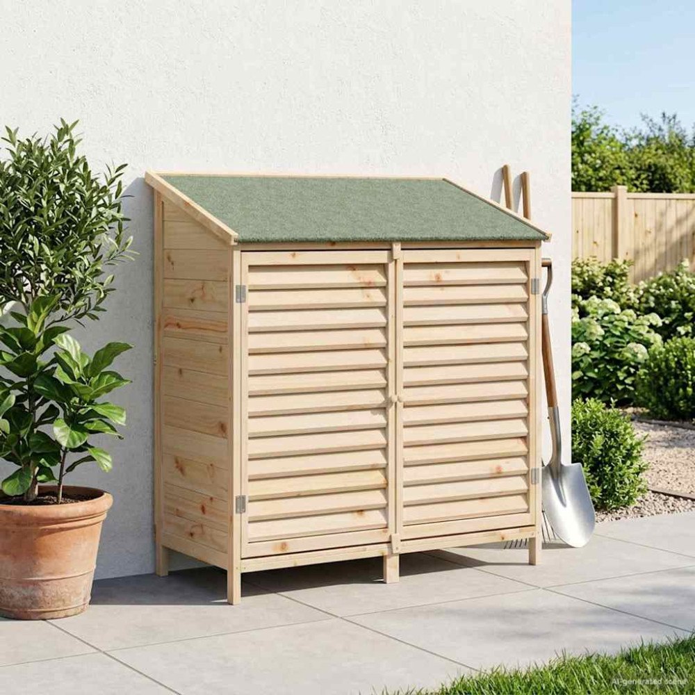 vidaXL Trädgårdshus Naturlig 106 x 56 x 113,5 cm Massivt Furu