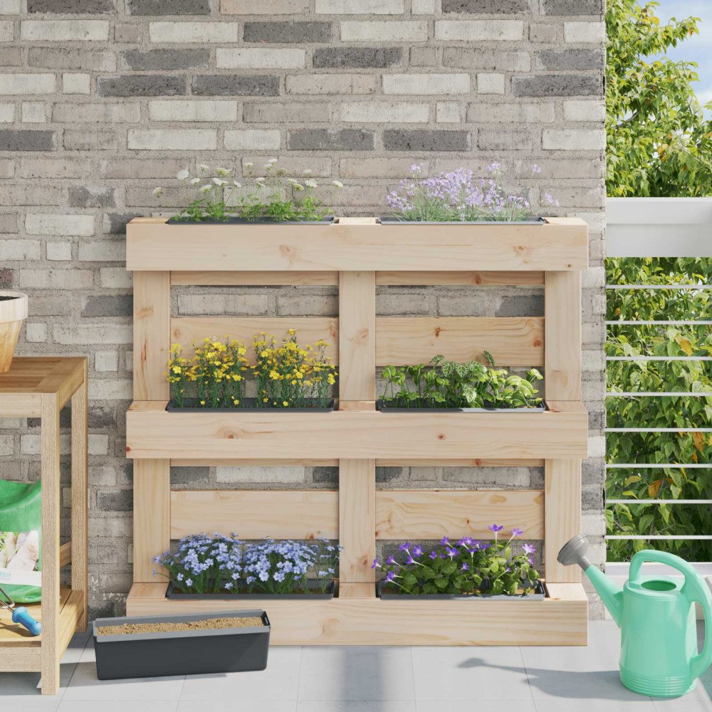 vidaXL Blomlådor för Euro-pallar 24 pcs Grå 36 x 13,5 x 9,5 cm