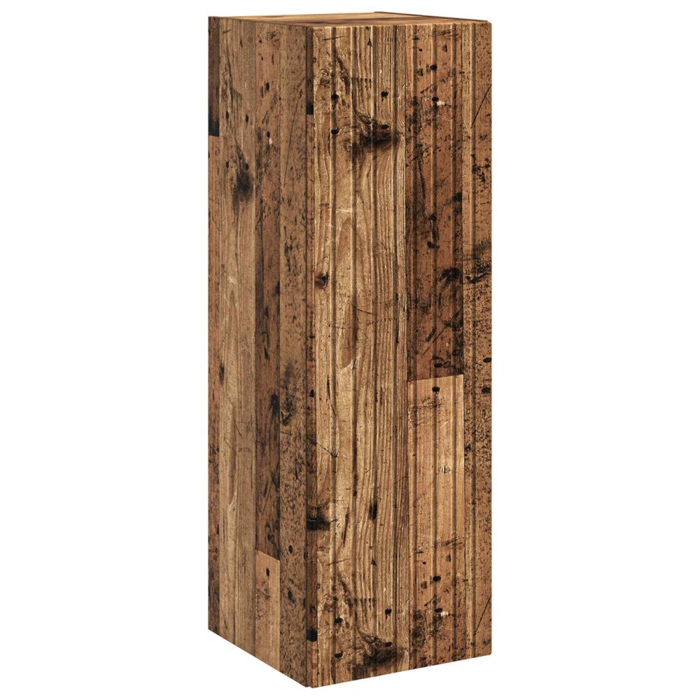 vidaXL Väggmonterat Badrumsskåp Gammalt trä 33 x 34,5 x 60 cm