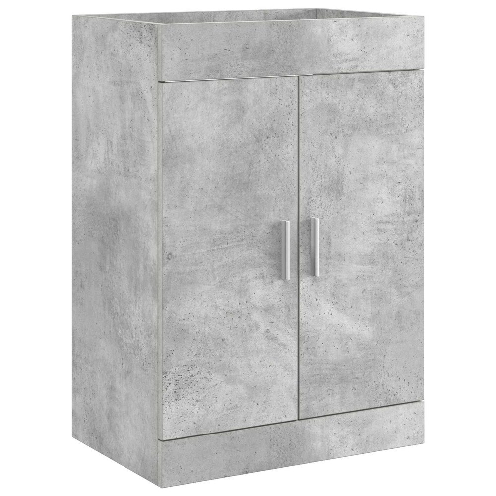 vidaXL Badrum Under Diskbänk Skåp Betonggrå 56 x 37,5 x 81 cm