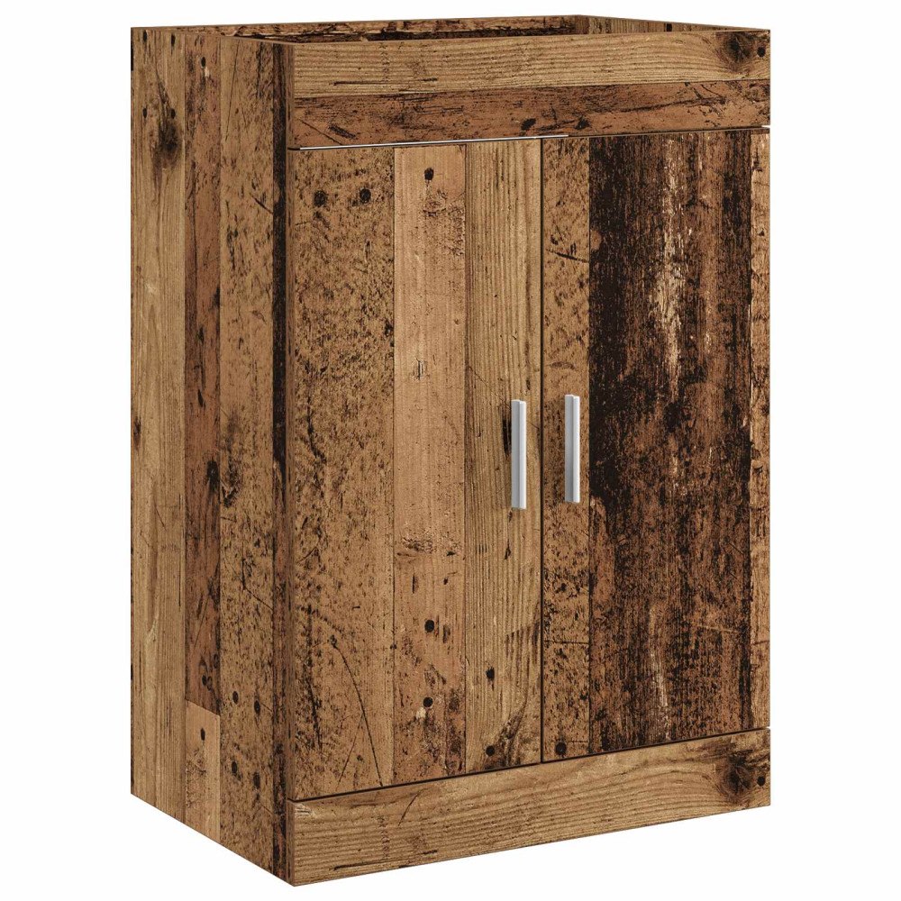 vidaXL Badrum Under Diskbänk Skåp Gammalt trä 56 x 37,5 x 81 cm