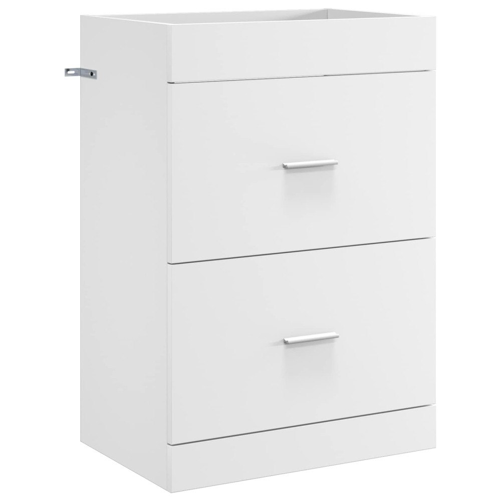 vidaXL Badrum Under Diskbänk Skåp Vit 56 x 37,5 x 81 cm