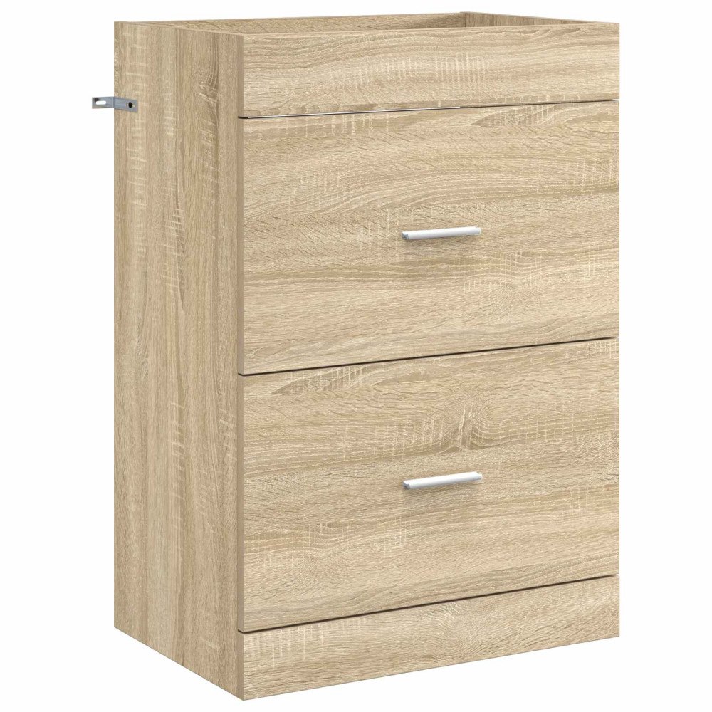 vidaXL Badrum Under Diskbänk Skåp Sonoma-ek 56 x 37,5 x 81 cm