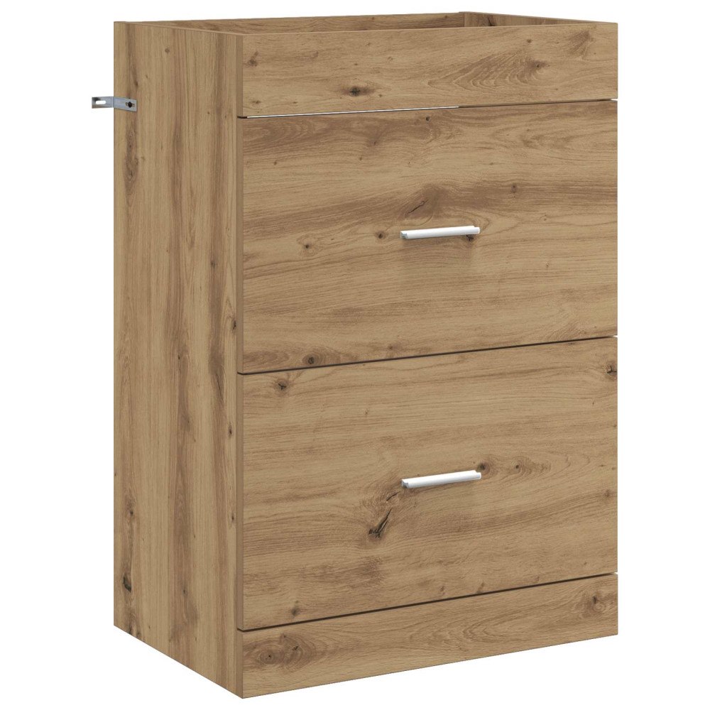 vidaXL Badrum Under Diskbänk Skåp Artisan-ek 56 x 37,5 x 81 cm