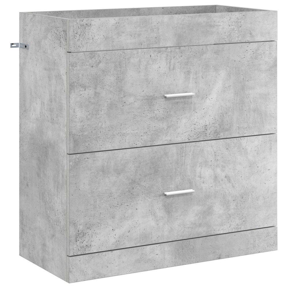 vidaXL Badrum Under Diskbänk Skåp Betonggrå 78,5 x 37,5 x 81 cm